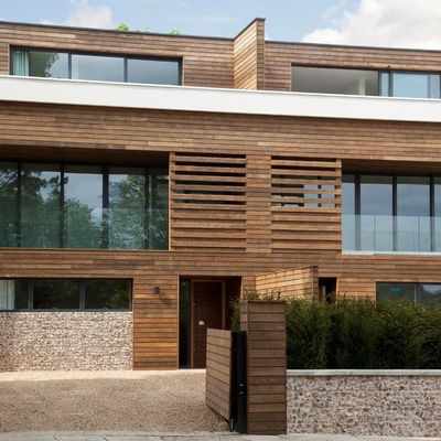 Fachada de madera