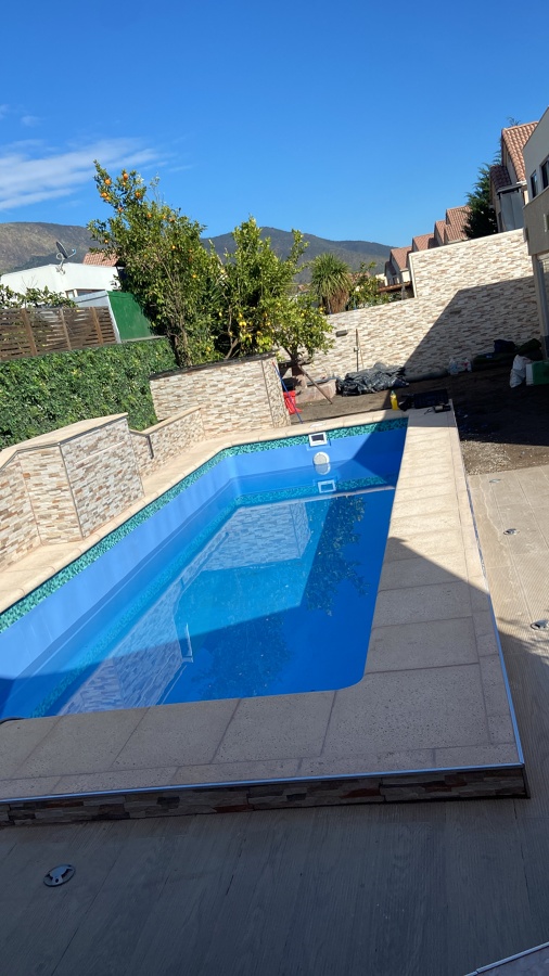 instalación de piscina de 9/ 4