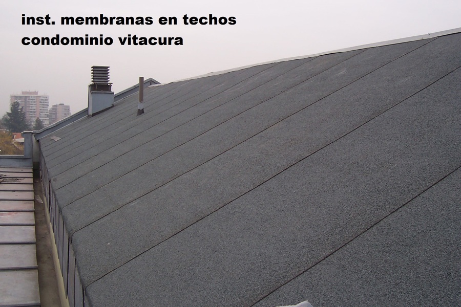 Instalación membranas en techos condominioq