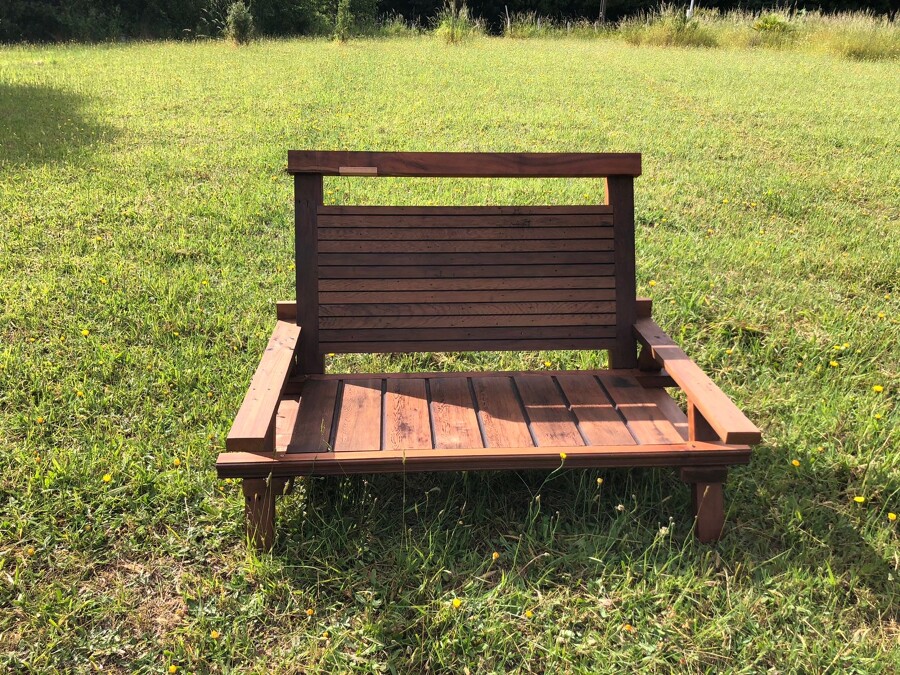 sillon de patio en rauli, oregon y alerce