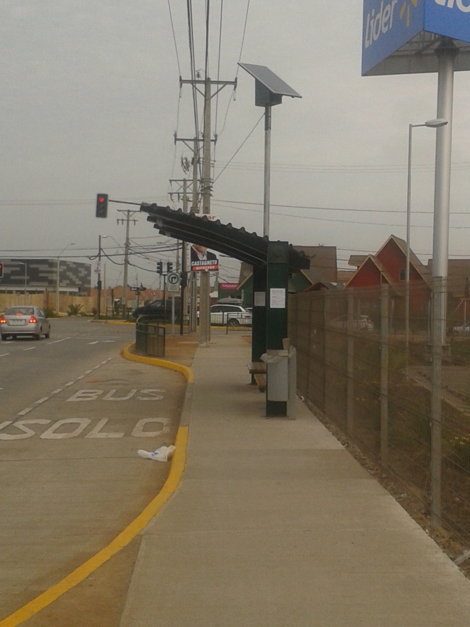 Iluminacion refugios peatonales