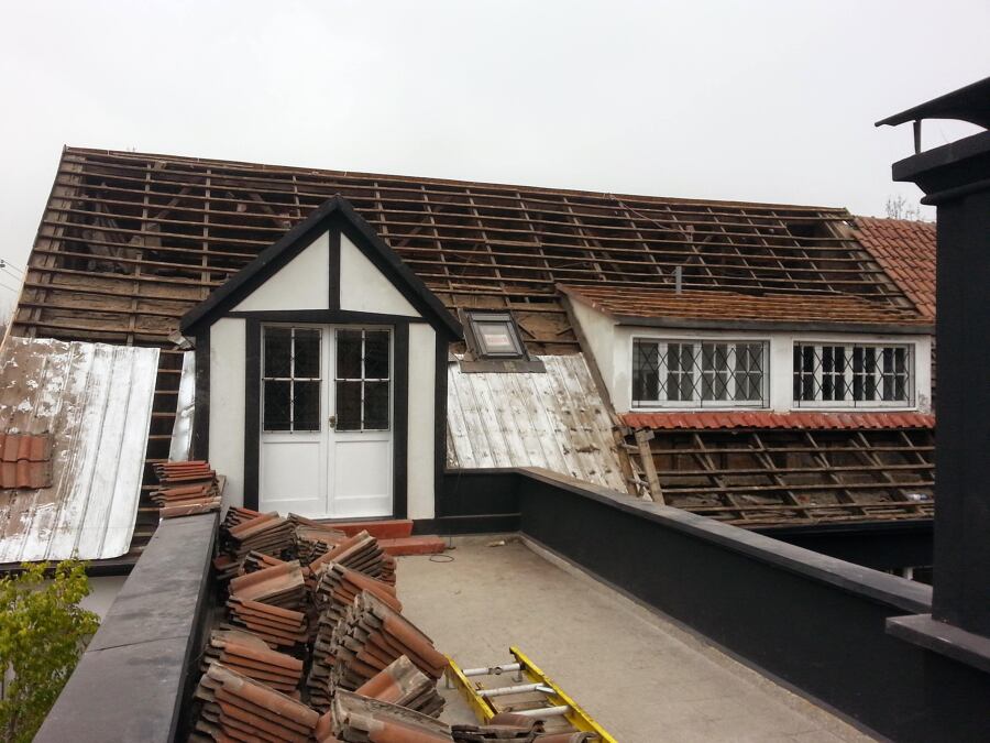 Retiro de tejas de cemento