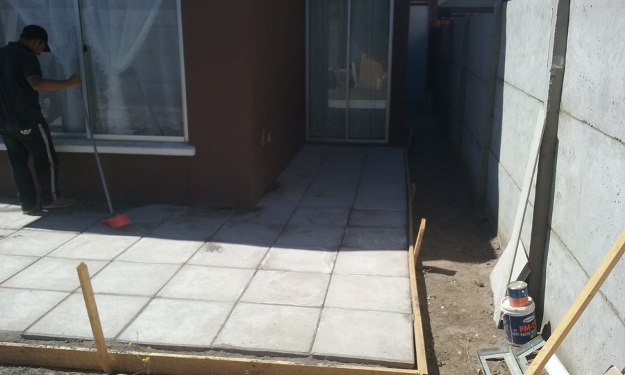 Piso de terraza en casa