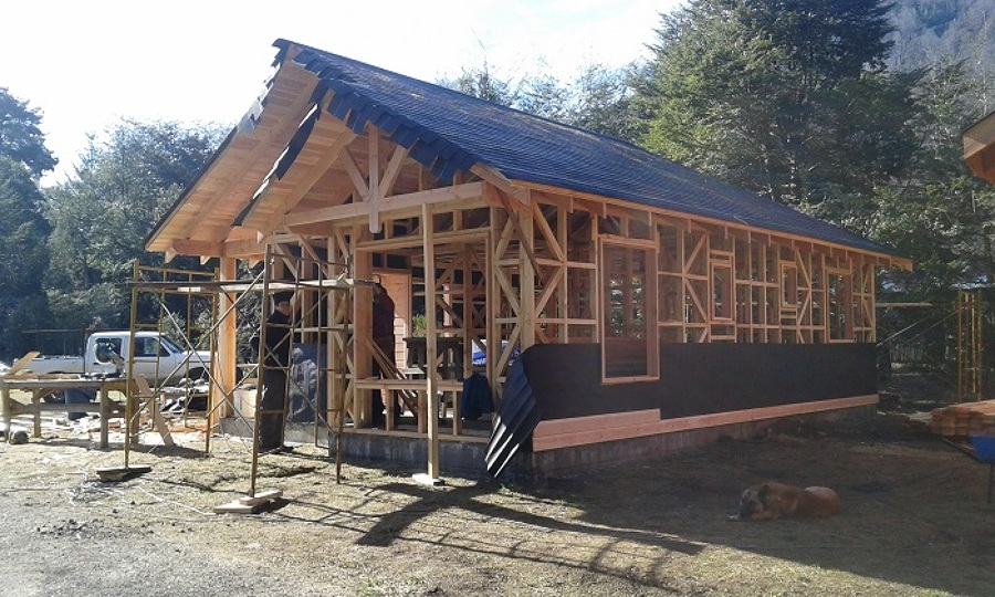 construcción cabaña de veraneo