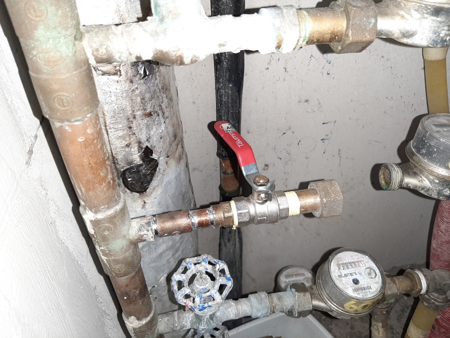 Instalacion llave de paso medidor de agua