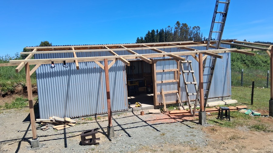 construccion pergola para bodega