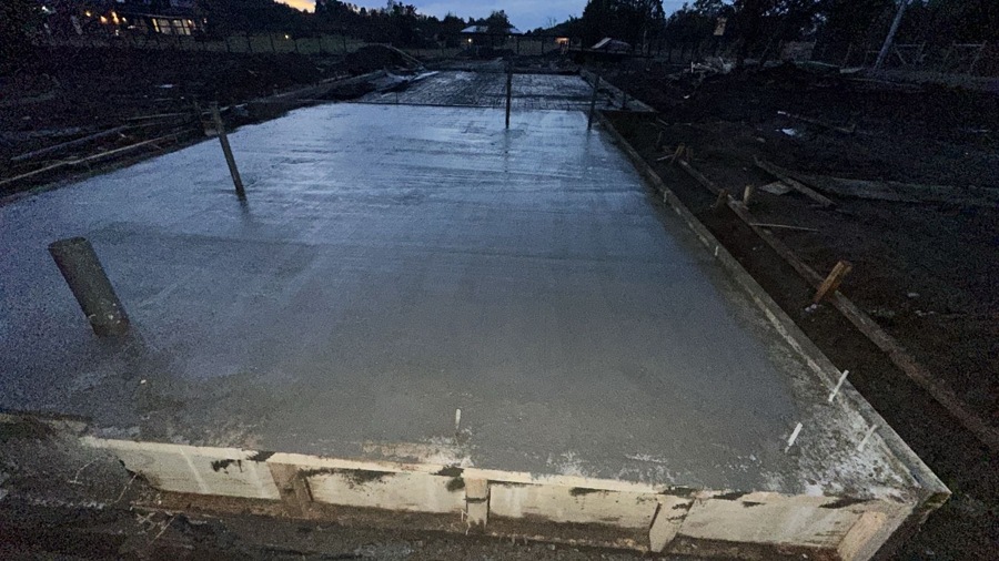 Radier Construcción Casa los Ulmos