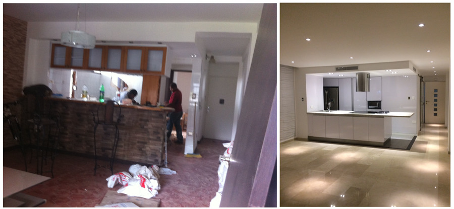 Remodelación cocina antes/después