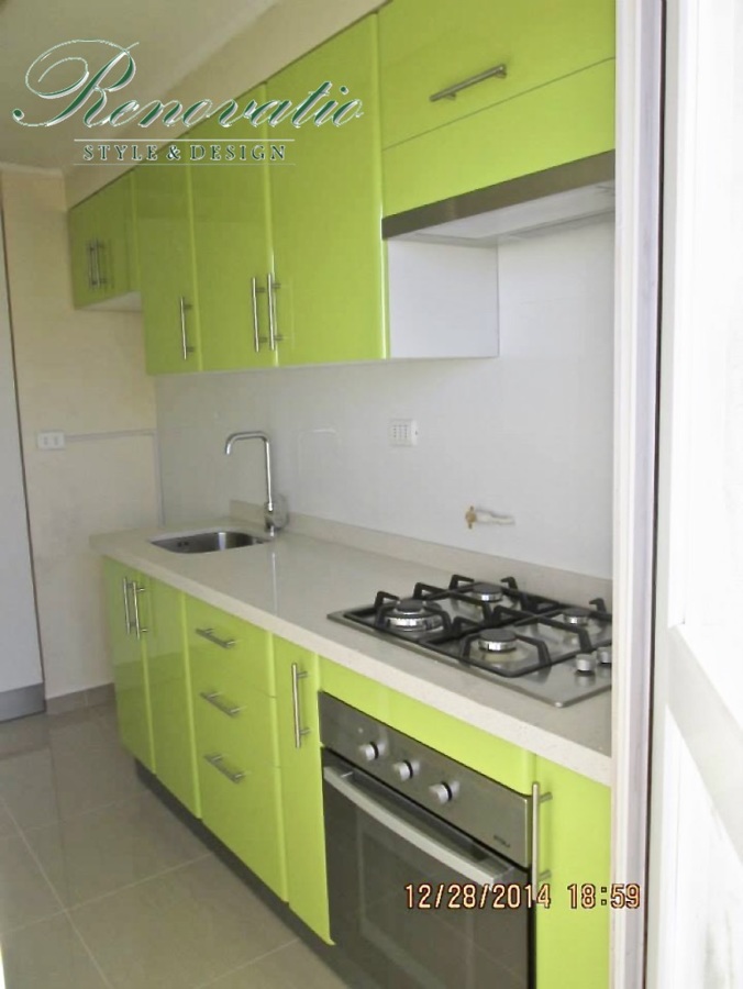COCINA VERDE PISTACHO/BLANCA