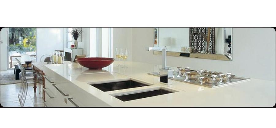 Cubierta de Cocina en Quartz Snow White