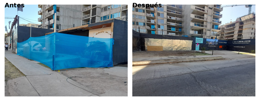 Demolición sala de ventas de inmobiliaria