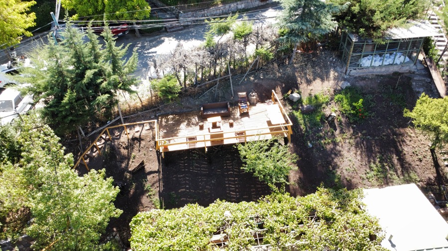 Vista aérea Deck madera