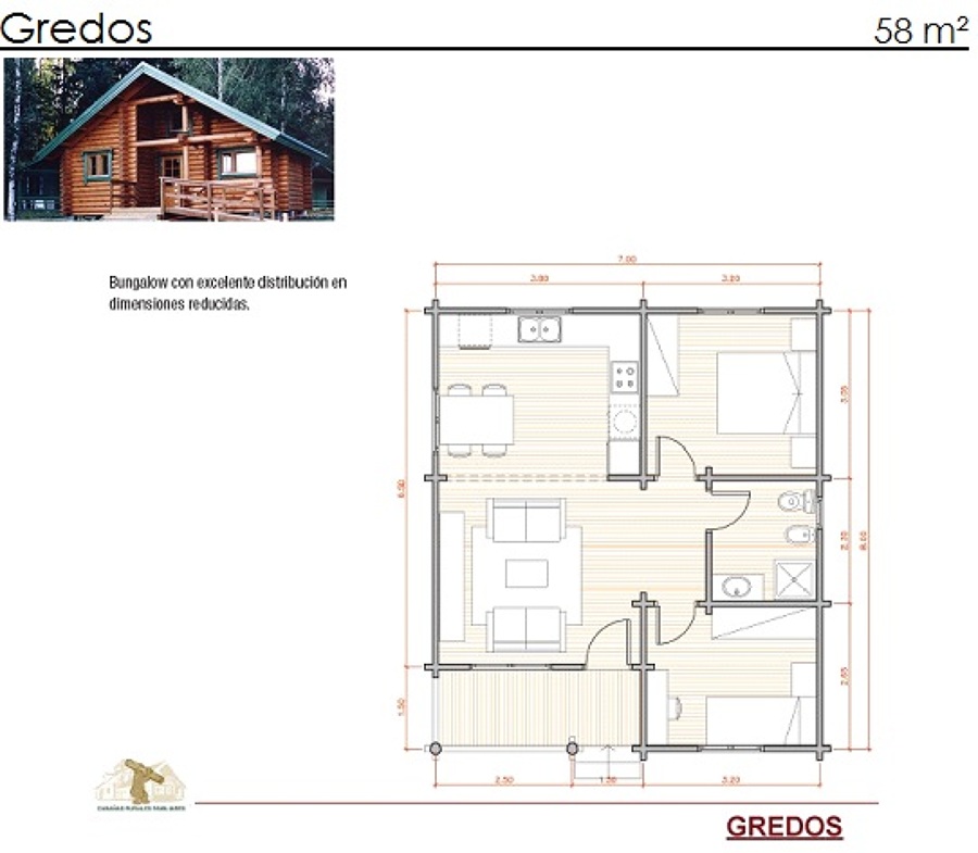 Cabaña 58 m2