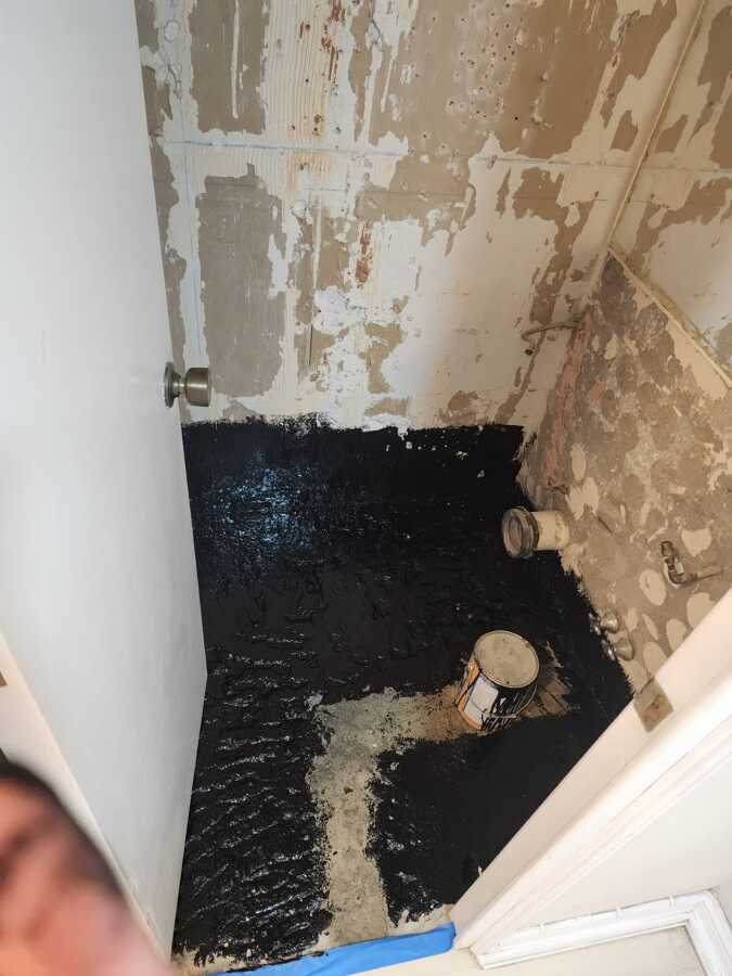 Obra gruesa y tabiqueria baño de departamento