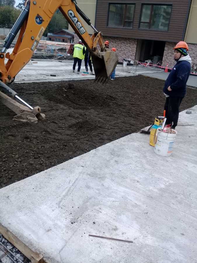 Excavación para malla a tierra