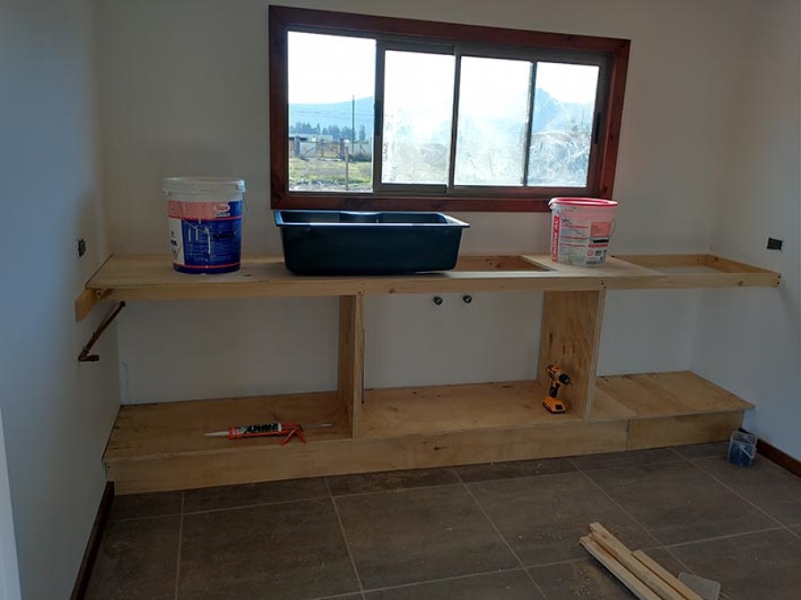 Mueble para lavaplatos.