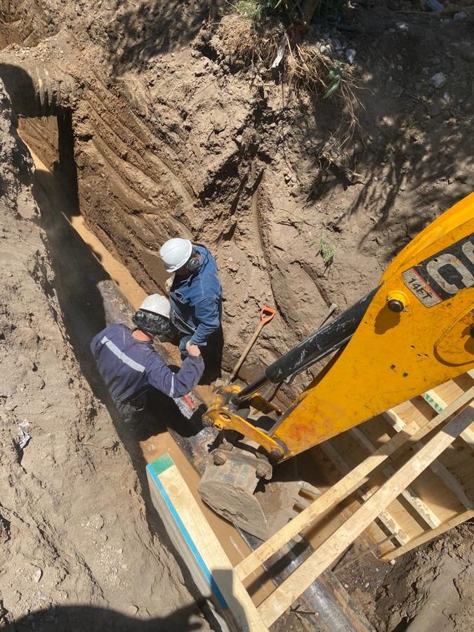 Excavacion para la instalacion de camara de valvulas