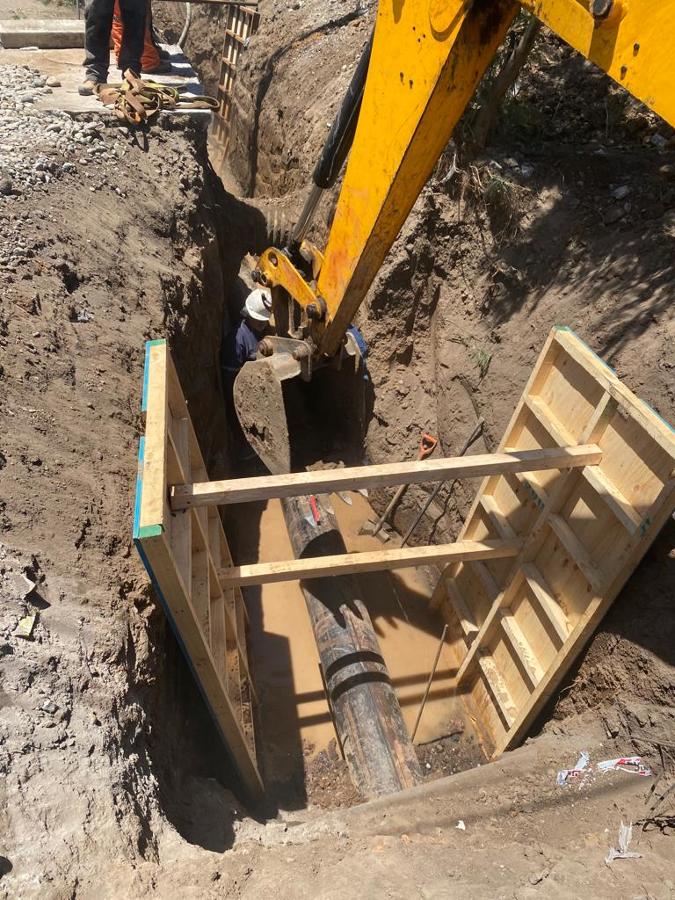 Instalacion de entibaciones en excavacion de zanja