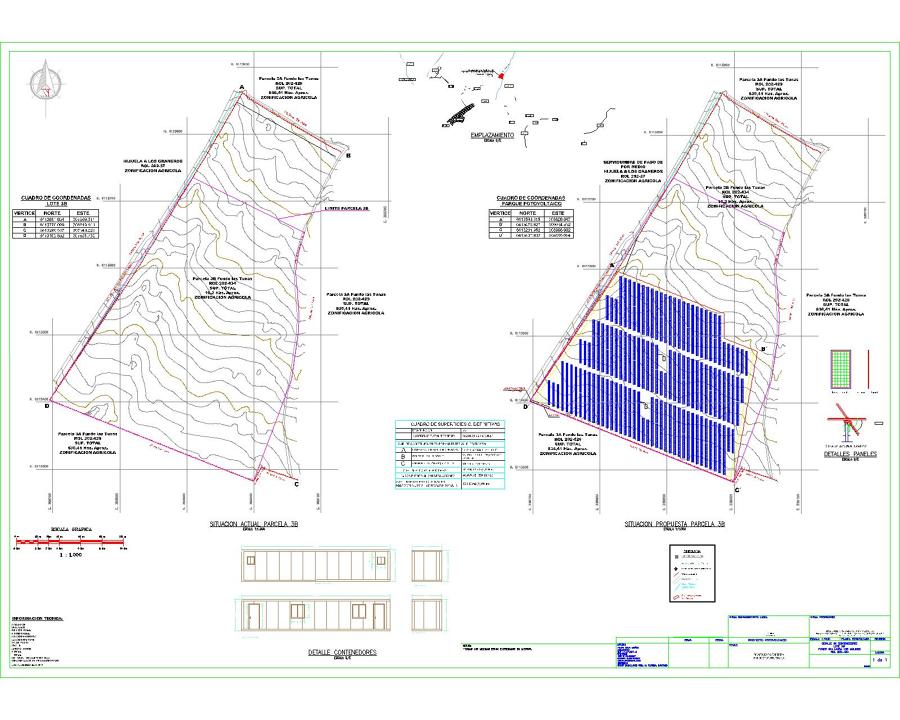 Layout y permisos sectoriales parque fotovoltaico