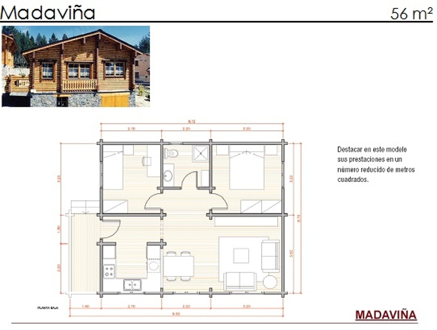 Cabaña 56 m2