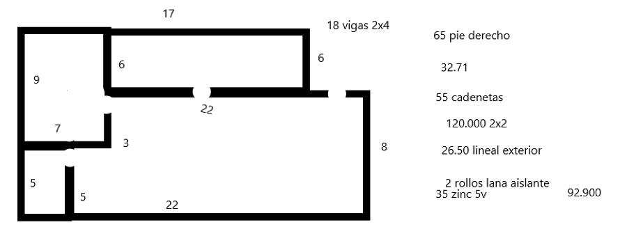 Croquis de una vivienda solicitada por un cliente