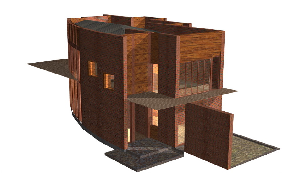 Proyecto de vivienda bioclimática con elementos reciclados.