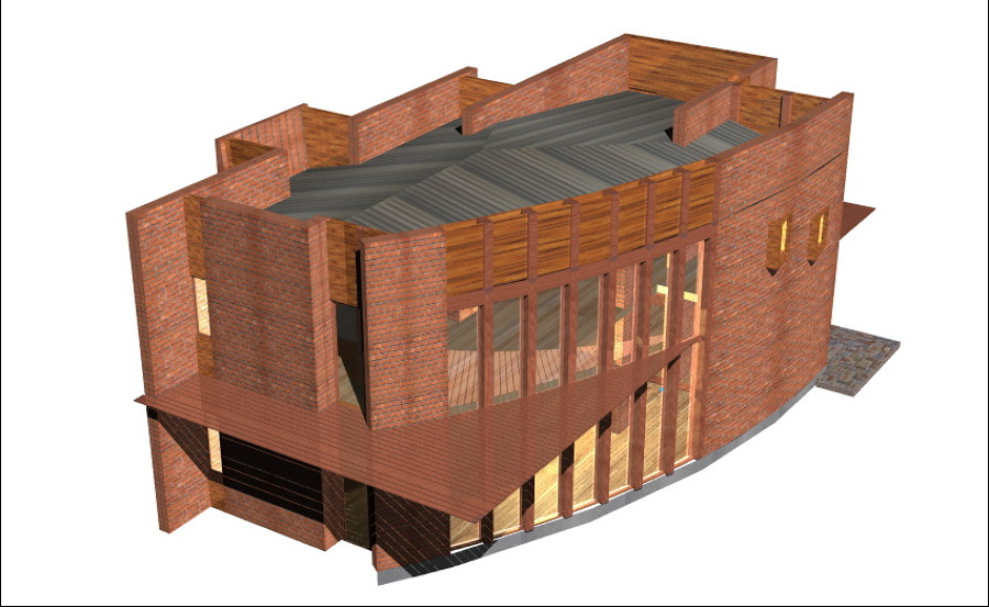 Proyecto de vivienda bioclimática con elementos reciclados.