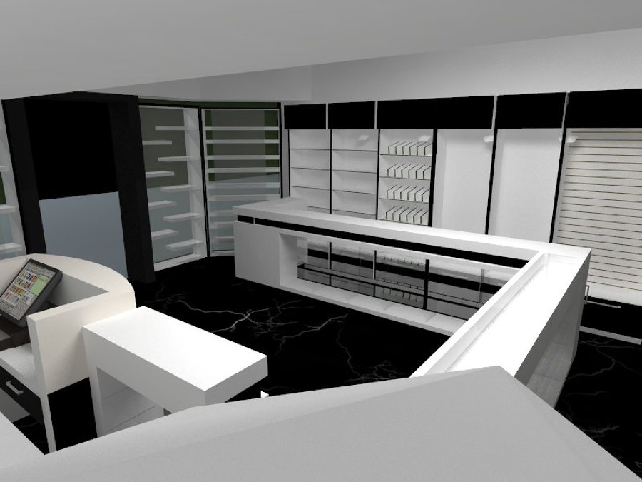 Render diseño remodelacion local comercial The Beauty Box