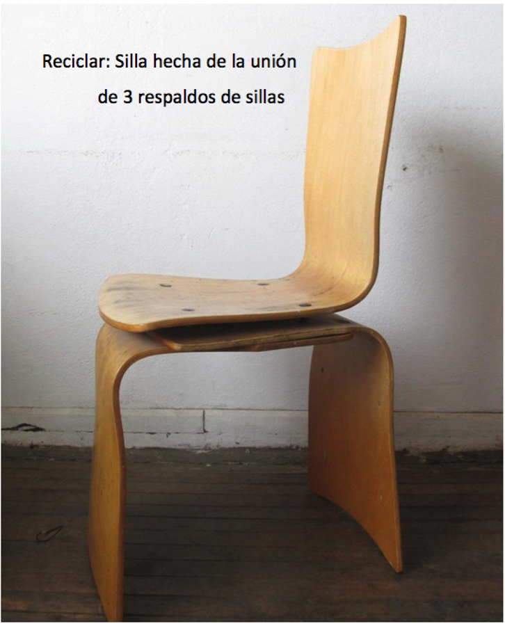 respaldos de silla reciclados