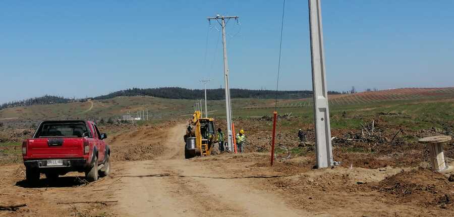 Ampliación línea eléctrica. Chillán