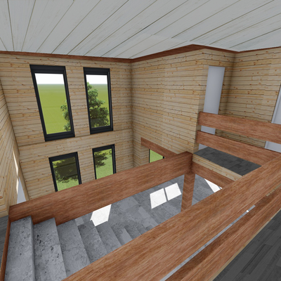 Render interior vivienda Curico