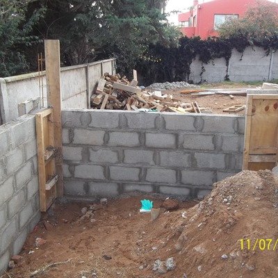 instalacion de muros de bloques