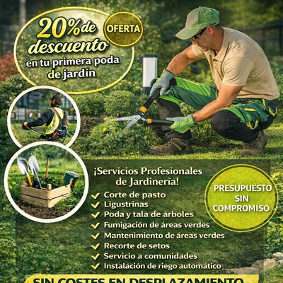 Jardinería servicio a domicilio oferta