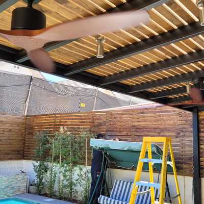 Instalación de ventiladores de techo en terraza y quincho