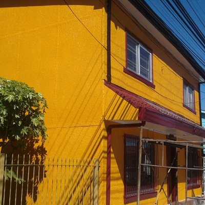 Pintura casa dos pisos exterior