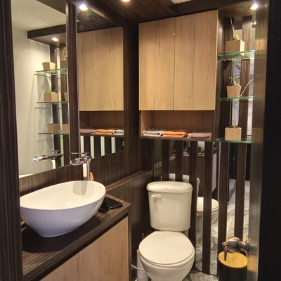 Baño moderno remodelado