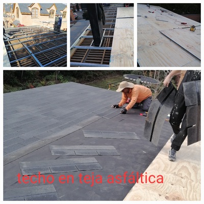 Techo en teja asfáltica