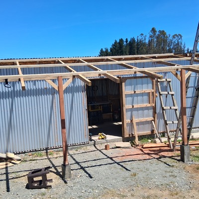 construccion pergola para bodega
