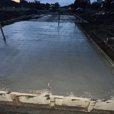 Radier Construcción Casa los Ulmos