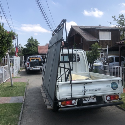 Transporte de vidrio con atril