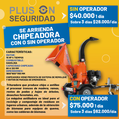 ARRIENDO DE CHIPEADORA