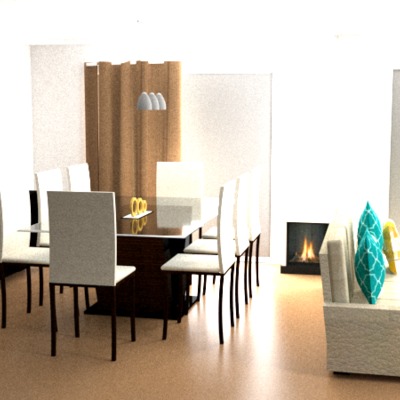 maqueta 3d Comedor pudahuel sur