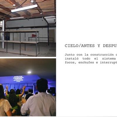 Reconstrucción de galpón en sala de reuniones