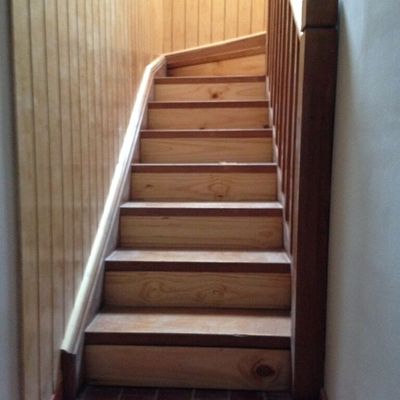 Escalera madera,