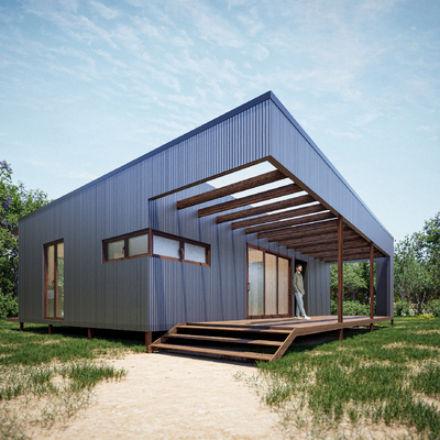 Casa Mediterránea Renderizada Frontal