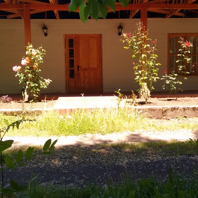 fachada de casa de campo