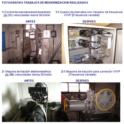 FOTOGRAFIAS TRABAJOS DE MODERNIZACION REALIZADOS