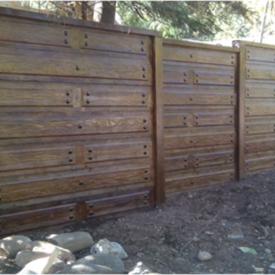 Cierro de Hormigón Imitación Madera