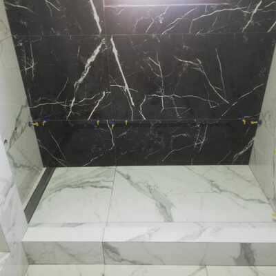 Instalación porcelanato baño