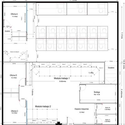 Plano general de Obra Oficinas 